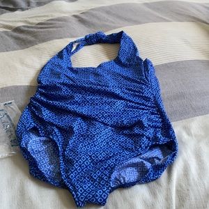 Ladies blue Batik Swimsuit - one piece